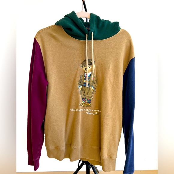 Polo Ralph Lauren Pullover Polo Bear Hoodie Hooded Sweatshirt - Picture 1 of 5